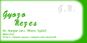 gyozo mezes business card