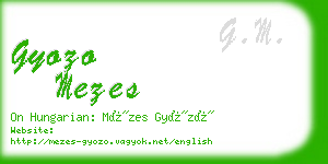 gyozo mezes business card